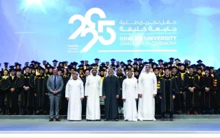 خالد بن محمد يحضر مراسم تخرج جامعة خليفة لعام 2025