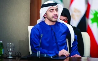 عبد الله بن زايد يتباحث مع وزراء خارجية قطر وعمان وفرنسا وبريطانيا وروسيا حول مستجدات الأوضاع في المنطقة