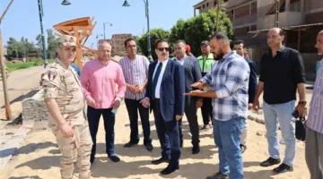 محافظ المنوفية يراقب تقدم أعمال التطوير ونسب الإنجاز في مدخل شبين الكوم الجديد