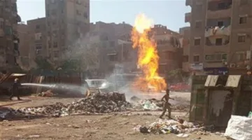 إخماد حريق ناتج عن انفجار خط غاز في البساتين دون تسجيل إصابات بشرية
