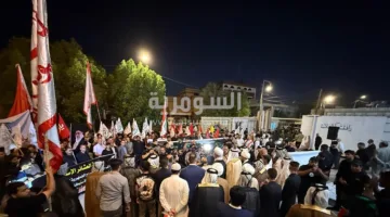 في البصرة.. مسيرة تأييد أمام القنصلية الإيرانية