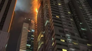 استمرار جهود التبريد بعد إخماد حريق في مبنى مكون من 67 طابقًا في دبي