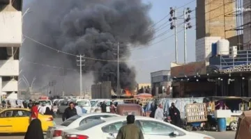 حريق جديد في سوق هرج بالناصرية خلال 5 أيام (فيديو)