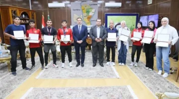 تقديرًا لإنجازاتهم في البطولات الدولية والحصول على ميداليات ذهبية، محافظ المنوفية يكرم الرياضيين المميزين من أبناء المحافظة.