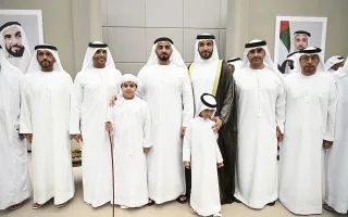 سيف بن زايد يشارك في احتفالات عائلتي الشريفي والعميمي