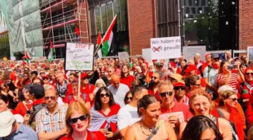 عشرات الآلاف يشاركون في تظاهرات في بروكسل دعماً لفلسطين