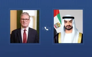 رئيس الدولة ورئيس الوزراء البريطاني يبحثان عبر الهاتف المستجدات الإقليمية.