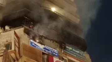 سبب الحريق في شقة سكنية بالسلام: ماس كهربائي