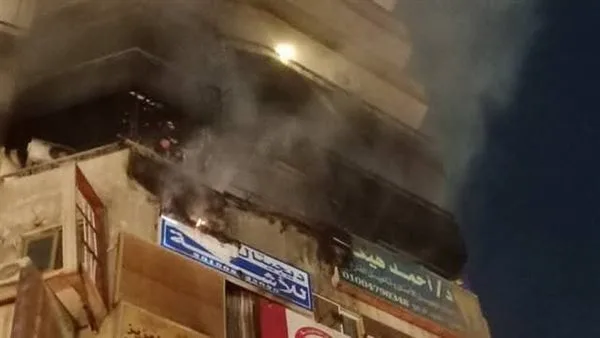 سبب الحريق في شقة سكنية بالسلام: ماس كهربائي