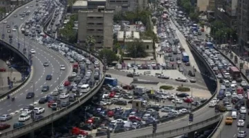 ازدحام مروري في شوارع ومحاور القاهرة والجيزة صباح اليوم