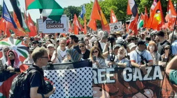 تظاهرة حاشدة لدعم فلسطين في العاصمة الألمانية