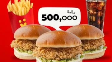 فقط 500 ألف ليرة! 3 برغر + بطاطا + مشروب غازي