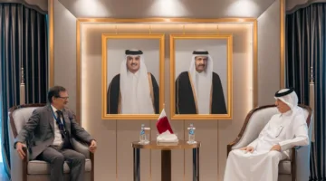 وزير الدولة للشؤون الخارجية يستقبل وداع سفير فنلندا
