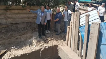 نائب محافظ الجيزة يزور موقع إصلاح انخفاض مستوى الصرف الصحي في الحوامدية