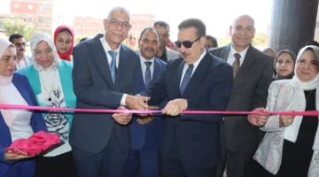 رئيس جامعة المنوفية ومحافظ المحافظة يطلقان المعهد الفني لتمريض.