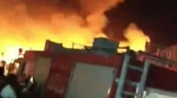 إخماد حريق في مصنع دعاية وإعلان بالعبور دون تسجيل إصابات بشرية