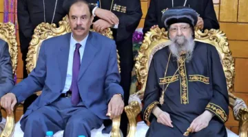 محافظ سوهاج يبارك للأنبا ويصا بمناسبة الذكرى الخمسين.