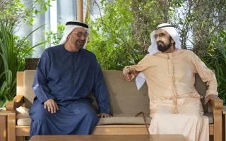 رئيس الدولة ومحمد بن راشد يستعرضان مساعي تعزيز التنمية الوطنية وتحقيق ازدهار الاقتصاد الوطني