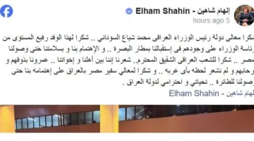 رسالة تقدير وامتنان.. أول رد من إلهام شاهين بعد عودتها إلى مصر
