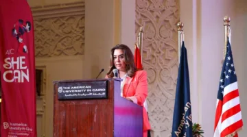 وزيرة التنمية المحلية تحضر مؤتمر (هي تستطيع SHE Can) في كلية التعليم المستمر بالجامعة الأمريكية بالقاهرة