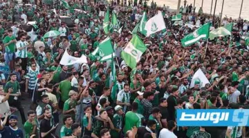حشود جماهيرية ترحب بنجوم الأهلي طرابلس، أبطال إفريقيا في كرة السلة