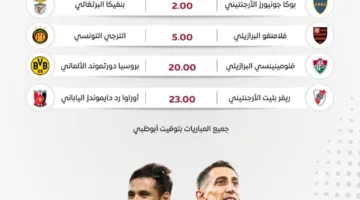 مواعيد مباريات اليوم الثلاثاء في بطولة كأس العالم للأندية 2025