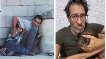 مستوطن يحتضن طفله ووالد محمد الدرة يعلق بتصريحات صادمة.. ماذا أدلى به؟