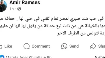 أمير رمسيس يساند هند صبري بعد دعوات لترحيلها: «أؤمن بمدى حبها لمصر»