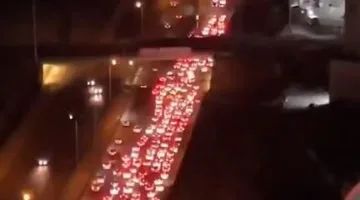 عقب تصريح ترامب.. قافلات سيارات تغادر طهران عاصمة إيران (صور)