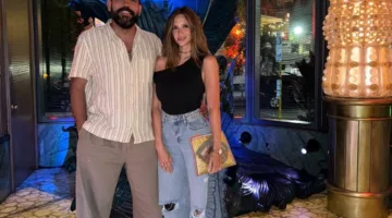 زوجة خالد عليش تثير الجدل بارتدائها بنطلون ممزق