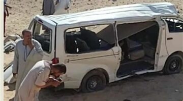 ثورة ميكروباص تؤدي لإصابة 9 أشخاص على طريق 6 أكتوبر