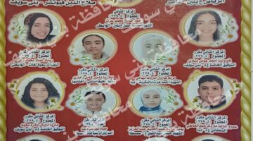 نعلن عن أسماء الأوائل في الشهادة الإعدادية بمحافظة بني سويف