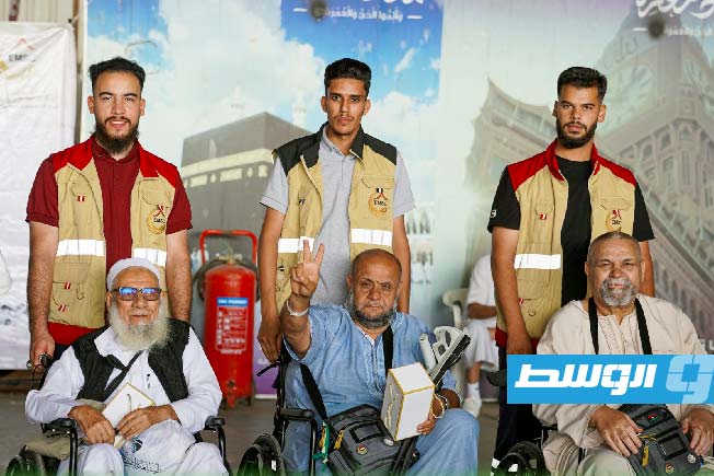 وصول الفوج الثاني من الحجاج العائدين من الأراضي المقدسة إلى مطار معيتيقة، 17 يونيو 2025. (مركز طب الطوارئ)