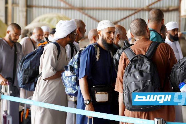 وصول الفوج الثاني من الحجاج العائدين من الأراضي المقدسة إلى مطار معيتيقة، 17 يونيو 2025. (مركز طب الطوارئ)