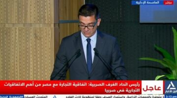 رئيس اتحاد غرف التجارة في صربيا: الاتفاقية التجارية مع مصر تُعتبر من أبرز الاتفاقيات التجارية.