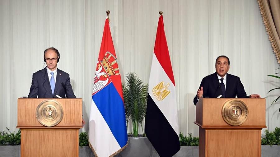 مدبولي: اتفاق مصري صربي لتعزيز الحلول السلمية واحترام سيادة الدول وضرورة إنهاء التوتر في الشرق الأوسط مدبولي: اتفاق مصري صربي لتعزيز الحلول السلمية واحترام سيادة الدول وضرورة إنهاء التوتر في الشرق الأوسط