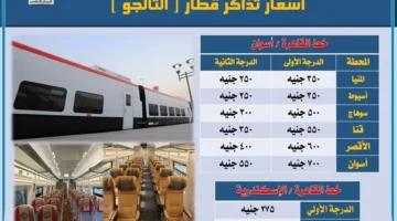 اعتبارا من الغد.. زيادة أسعار تذاكر قطارات التالجو الجديدة