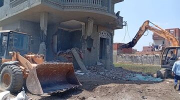 إزالة أربع حالات تعدٍ على الأراضي الزراعية في ميت الليت والبنوان