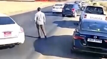 اللحظات الأولى لاشتعال النيران في صهريج بعد انقلابها على طريق دهوك – دوميز