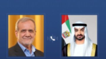 مكالمة هاتفية بين رئيسي الإمارات وإيران