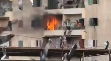 شاهد: هلع في مساكن الإرشاد بأبو المطامير نتيجة حريق في شقة سكنية