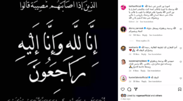 لطيفة تعبر عن حزنها لفقدان شقيقها نور الدين بكلمات مؤثرة (تفاصيل)
