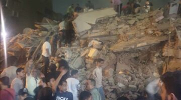 انهيار مبنى مكوّن من 4 طوابق في منطقة السيدة زينب.
