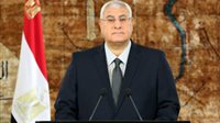 مصدر يرد على التصريحات المنسوبة للمستشار عدلي منصور بشأن النزاع في الشرق الأوسط