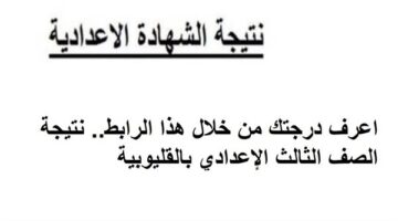 نتائج الشهادة الإعدادية في القليوبية للترم الثاني 2025.. موعد الإعلان حسب رقم الجلوس