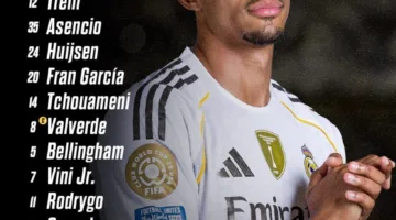 تشكيلة ريال مدريد لمواجهة الهلال السعودي في بطولة كأس العالم للأندية