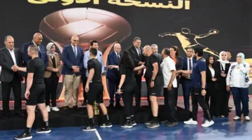 وزير الرياضة ومحافظ القليوبية يحضران المباراة النهائية لدوري مراكز الشباب في كرة اليد
