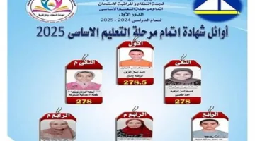 أسماء الطلاب الأوائل في الشهادة الإعدادية بدمياط.. اكتشف درجاتك هنا!