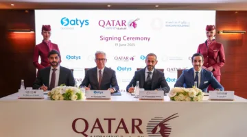 اتفاقية بين القطرية وبرزان القابضة وشركة Satys لإنشاء أول منشأة لتلوين الطائرات في قطر