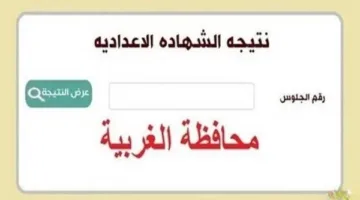 نتائج الشهادة الإعدادية في محافظة الغربية متاحة الآن: نسبة نجاح 76.8% مع رابط وخطوات الاستعلام باستخدام الاسم